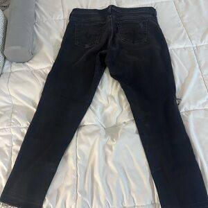 Adriano Goldschmied‎ AG Jeans Womens 29 Black Crop Slim Distressed